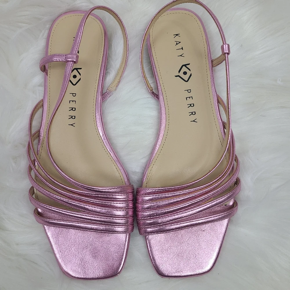 Katy Metallic Strappy Perry Sandals - Picture 2 of 9